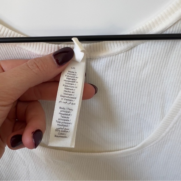 NWOT SKIMS Cotton Rib Tank 2-Pack in Blue Cloud and White - Picture 6 of 8